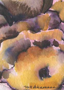 "Fungus Among Us" by Margaret Schumann, North Prairie WI - Watercolor & Ink